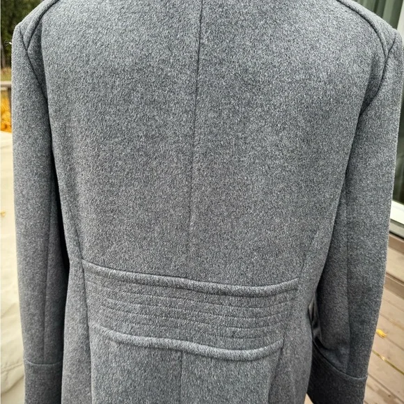 KARL LAGERFELD NWT WINTER ZIP AND SNAP COAT IN HEATHER GRAY XL - Picture 4 of 16